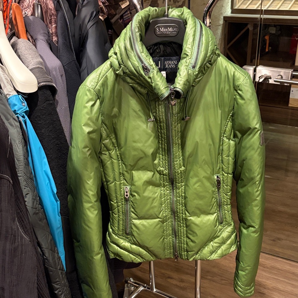 Armani Jeans Green Puffer Jacket